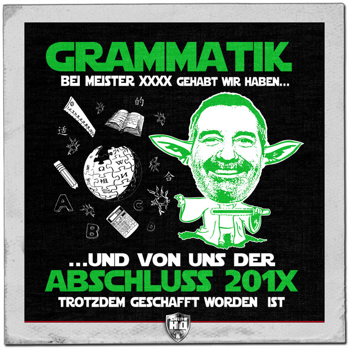 Lehrer T-Shirt Yodas Grammatik
