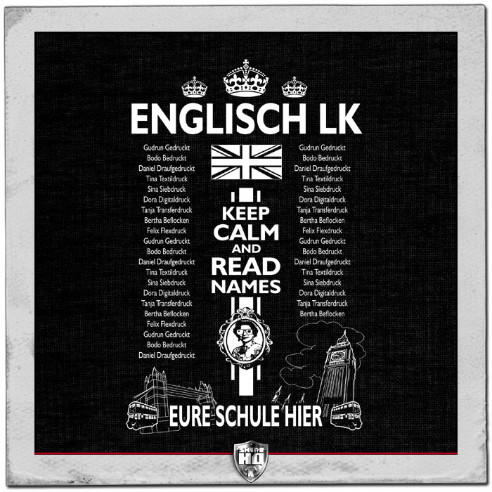 Kurs Abi Shirts Englisch a royal hello