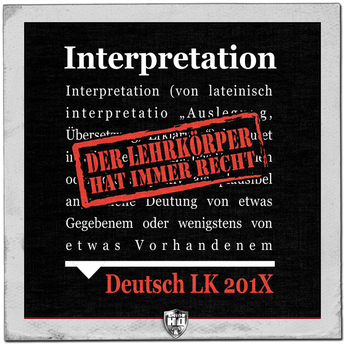 Kurs Abi Shirts Deutsch Interpretation