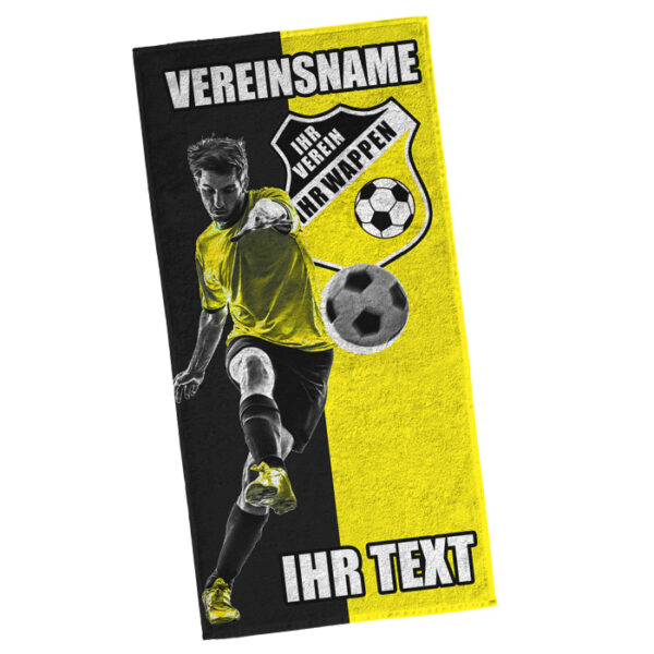 Fussball Handtuch mit Vereinslogo